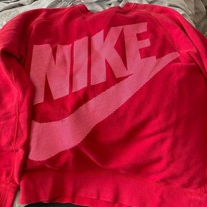 Red and pink Nike crewneck